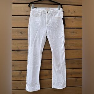 NWT JEN 7 for All Man Kind slim bootcut flares, white, sz 30 waist x 33 inseam